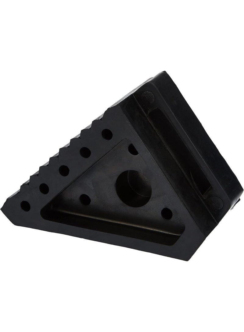 kunshao 70072 Solid Rubber Heavy Duty Wheel Chock, Anti-Slip Tire Stopper for Trailer Truck Car RV Boat, Industrial Grade Parking Block for Fleet Safety Construction Site - Image 2
